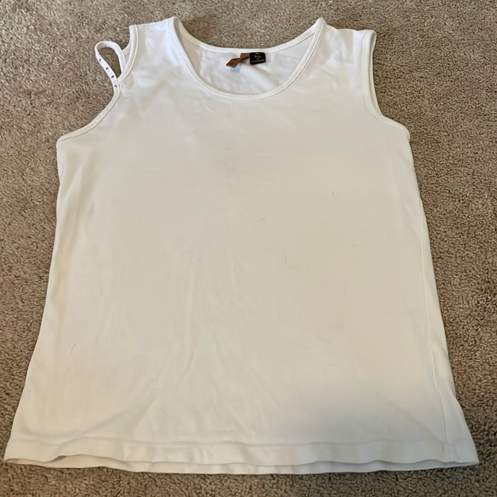 Vintage CINQ white/silver tank top Medium
